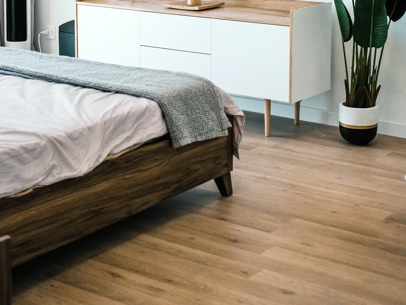 Bedroom with storage suited to a longer stay — PLACEHOLDER image